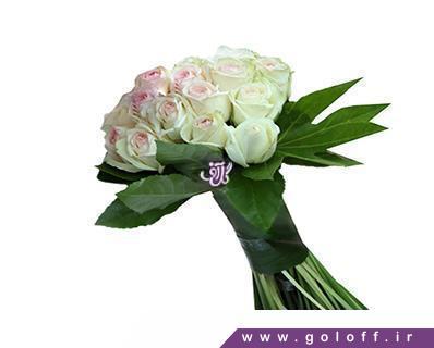 دسته گل رز سفید - دسته گل عروس باشیلا - Bashila | گل آف